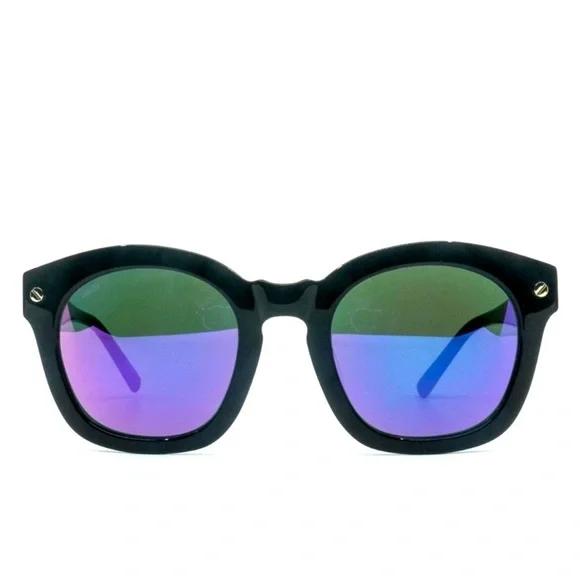 Authentic MCM Designer Name Brand Purple Mirror Lens Sunglasses Italy Runway NEW